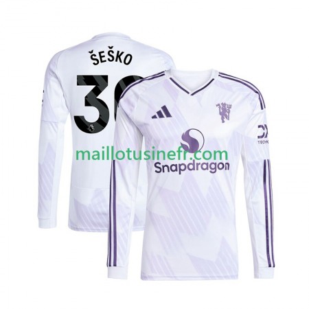 Maillot de Foot Manchester United Benjamin Sesko 30 Extérieur 2025-26 Manches Longues Maillot de Foot Manchester United Benjamin Sesko 30 Extérieur 2025-26 Manches Longues